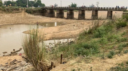 Another angle of where the bridge used to be.